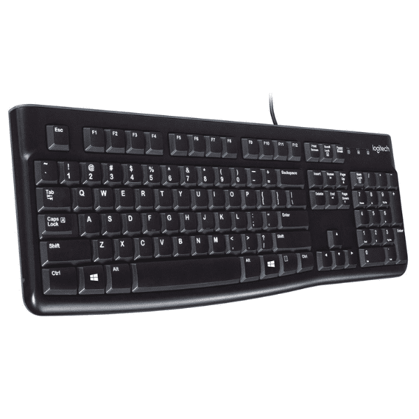 Side View of Logitech Plug and Play USB Keyboard K120
