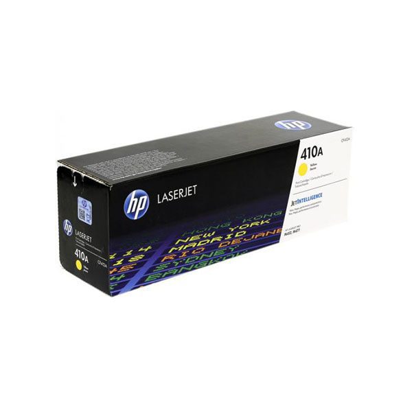 Box of HP 410A Yellow Original LaserJet Toner Cartridge (CF412A)