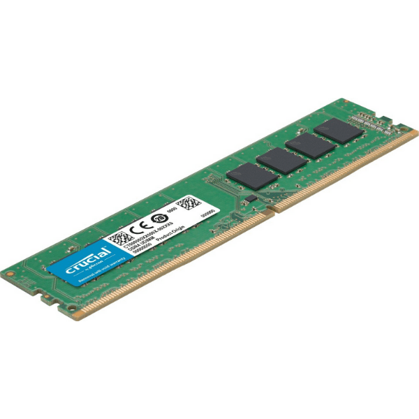 Left Side View of Desktop Ram Crucial DDR4 8GB 2666