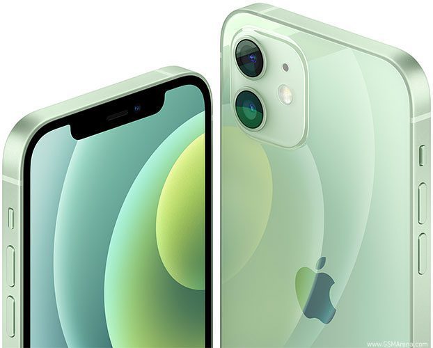 Front & Back View of Green Apple iPhone 12