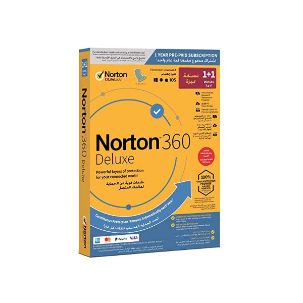 Box of NEW Norton 360 Deluxe 2020 | 2 Devices Special | Internet Security, Antivirus and VPN
