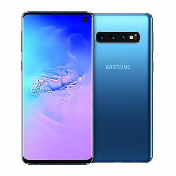 Front & Back View of Prism Blue Samsung Galaxy S10 8GB RAM 128GBROM