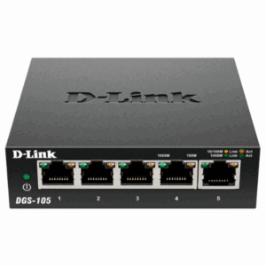 5-Port Unmanaged Gigabit Metal Desktop Switch DGS-105