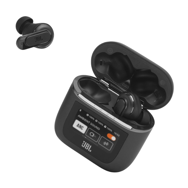 JBL Tour Pro 2 (Black) - True Wireless Noise Cancelling Earbuds, Small