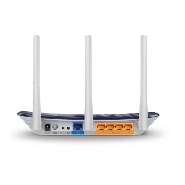 AC750 Dual-Band Wi-Fi Router, 433Mbps at 5GHz + 300Mbps at 2.4GHz, 5 10100M Ports, 3 antennas, Archer C20