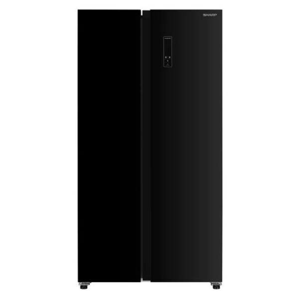 SHARP 655L521L Inverter Side by Side Black Glass Refrigerator - SJ-X655-BK