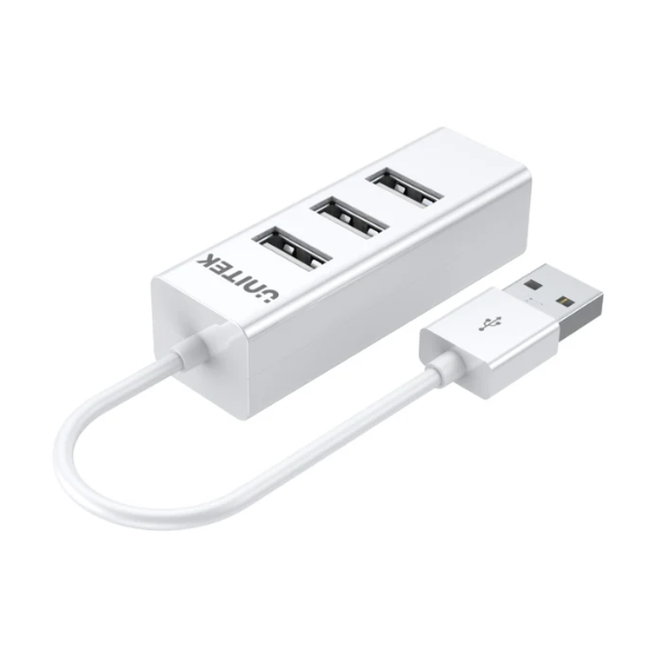 Unitek 4 Ports USB 2.0 Hub in White
