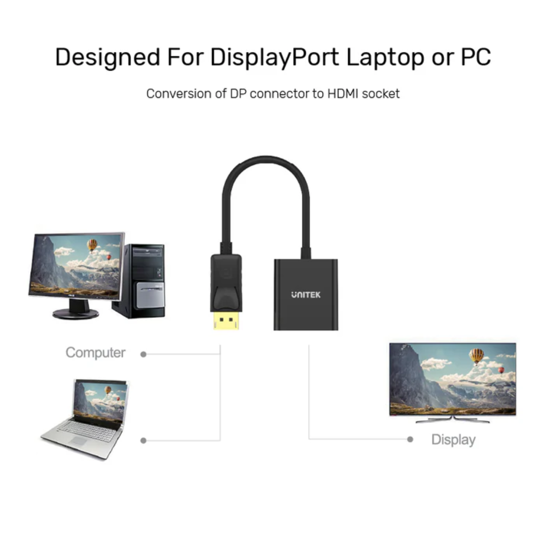 Unitek DisplayPort to HDMI 1080P Full HD Adapter