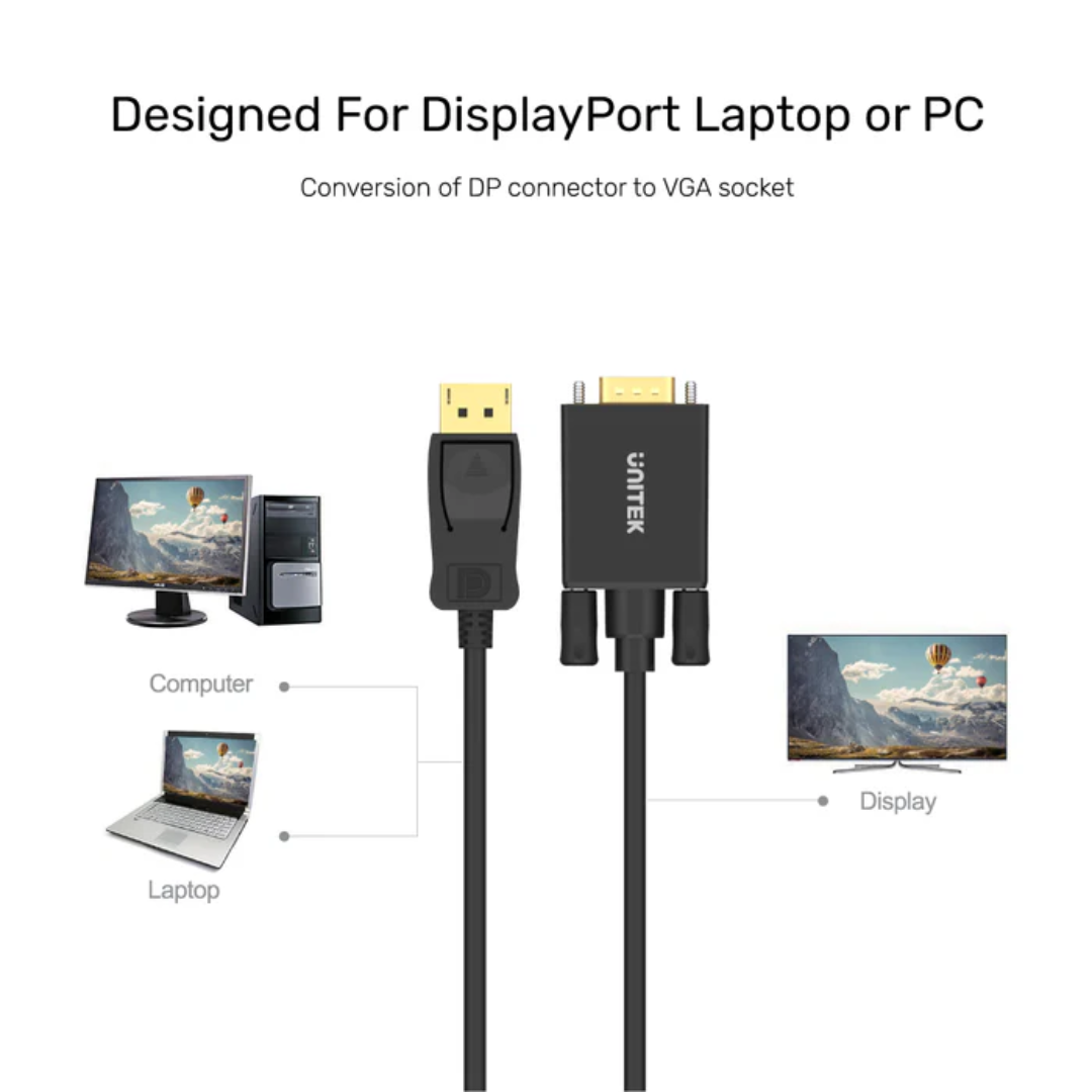 Unitek DisplayPort to VGA Cable