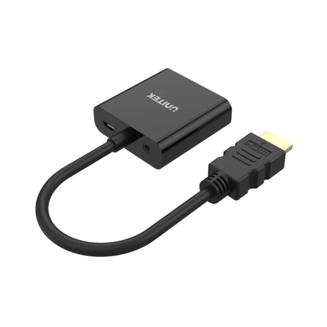 Unitek HDMI to VGA Adapter with 3.5mm for Stereo Audio