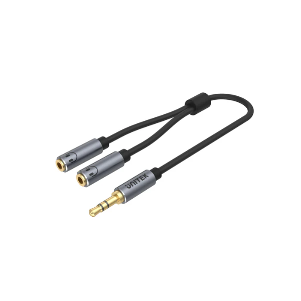 Unitek Headphone Splitter For Dual Headphone (3.5mm Plug to Dual 3.5mm Jack) Stereo Audio Cable