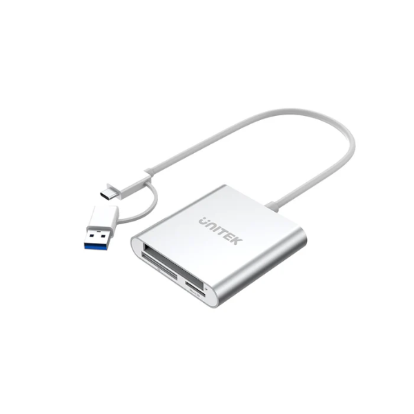 Unitek USB 3.0 3 Ports Memory Card Reader with USB-C Adapter