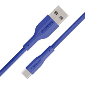 PROMATE XCORD-AC.NAVY Super Flexible Data and Charge USB-C Cable