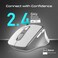 PROMATE SAMIT White 2.4GHz Ergonomic 2200 DPI Silent Click Wireless Mouse • 1200/1600/2200Dpi • 10m Working range • Plug & Play support - Image 4