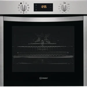 INDESIT 71L Built-In Multifunctional Ventilated 60cm Oven - IFW5844CIX - Display Unit @ Bagatelle Only