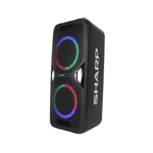 Sharp PS-935 Portable Party Speaker – 50W RMS | Rechargeable | Bluetooth | Mic Included | Wheels & Handle