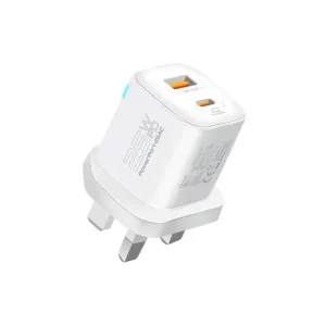 PROMATE POWERPORT-25.UK.WHITE 25W Power Delivery GaNFast™