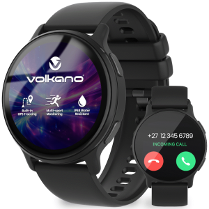 Volkano Stellar Series GPS Smart Watch (VK-5063-BK) – GPS, Bluetooth Calling, IP68, Fitness Tracking