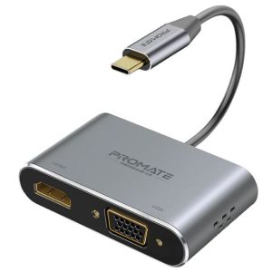 PROMATE MEDIAHUB-C2 USB-C TO 4K HDMI + VGA
