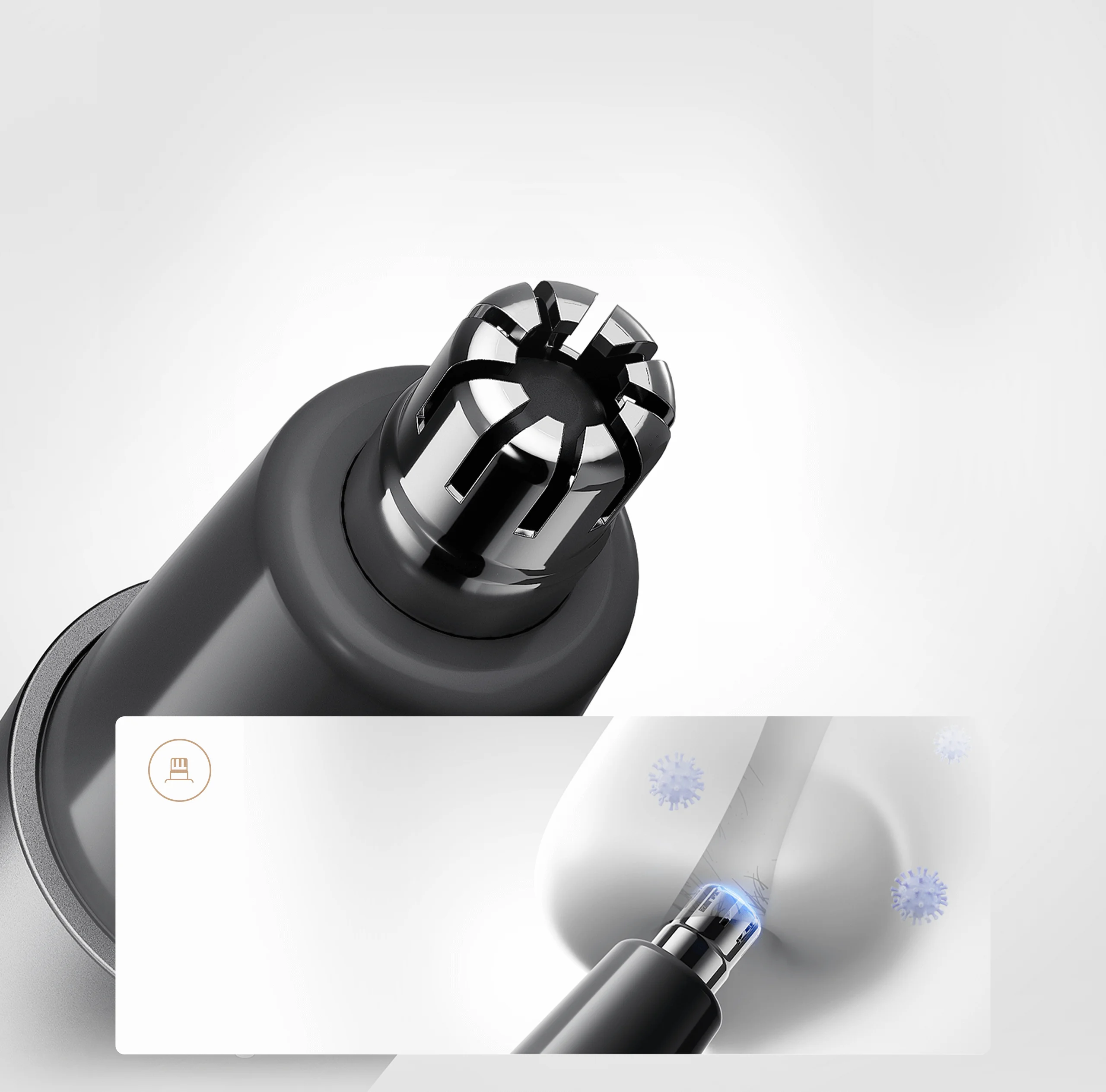 Xiaomi Nose Hair Trimmer | 6500 RPM Precision Grooming | IPX5 Waterproof | Type-C Charging | Magnetic Cap | Model 58349 - Image 4