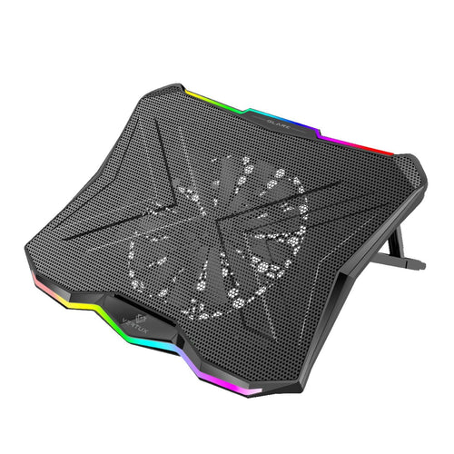 Vertux Glare Quiet Cooling Laptop Stand With Rainbow Led Lights Black - Image 5
