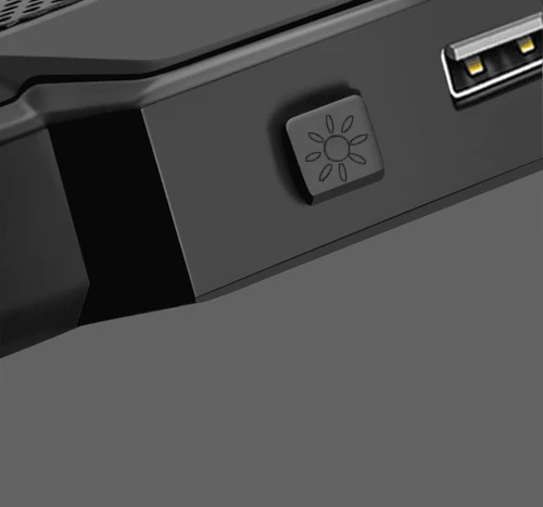 Vertux Glare Quiet Cooling Laptop Stand With Rainbow Led Lights Black - Image 3