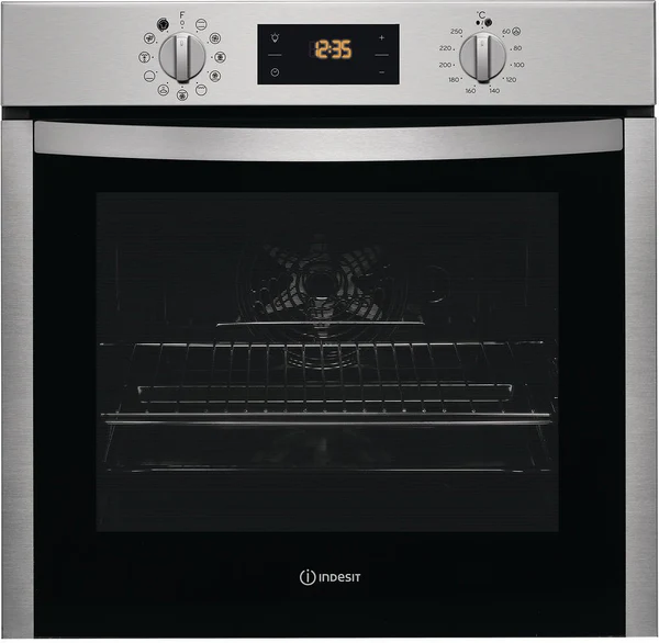 Indesit 71L Built-In Multifunction Oven (IFW5844CIX) – 60cm Ventilated | Stainless Steel | Display Unit