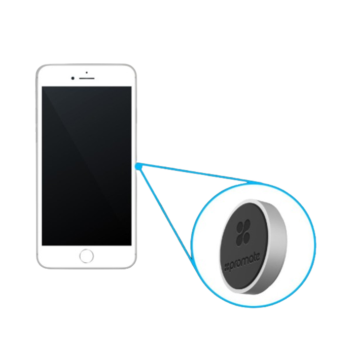 Promate Magnetic Mount, Universal Flat Stick on Dashboard Magnetic Mount Holder with Quick-Snap Technology for Smartphones iPhone 7 / 7 Plus, Samsung S8 / S8+, GPS and Mini Tablets, MagMini