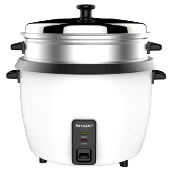 SHARP 2.8L Rice Cooker with Steamer & Coated Inner Pot - KS-H288S-W3