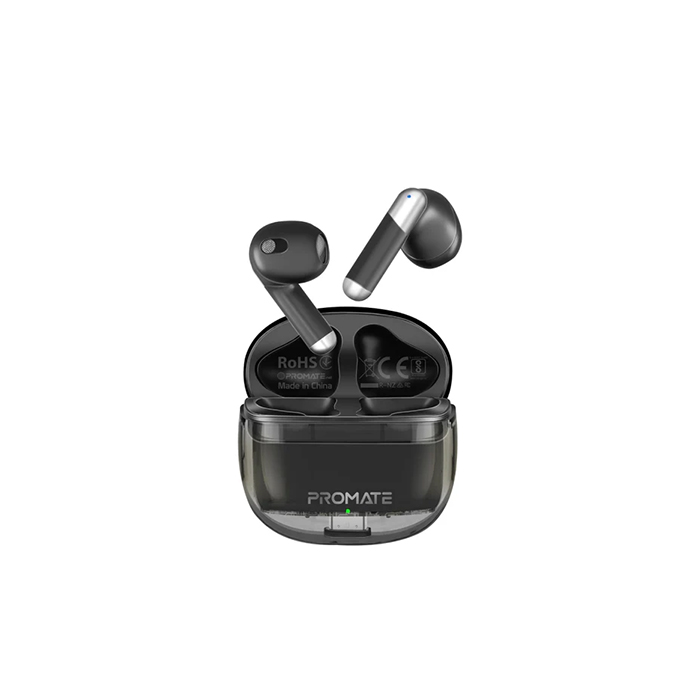 Promate TransPods Wireless Earbuds – Bluetooth Earphones with Charging Case