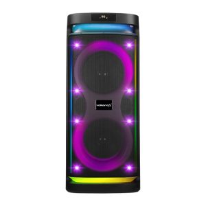 Volkano X Titan Series Dual 10” Party Speaker | Bluetooth | LED Lights | USB/AUX/FM | Portable Rechargeable Speaker