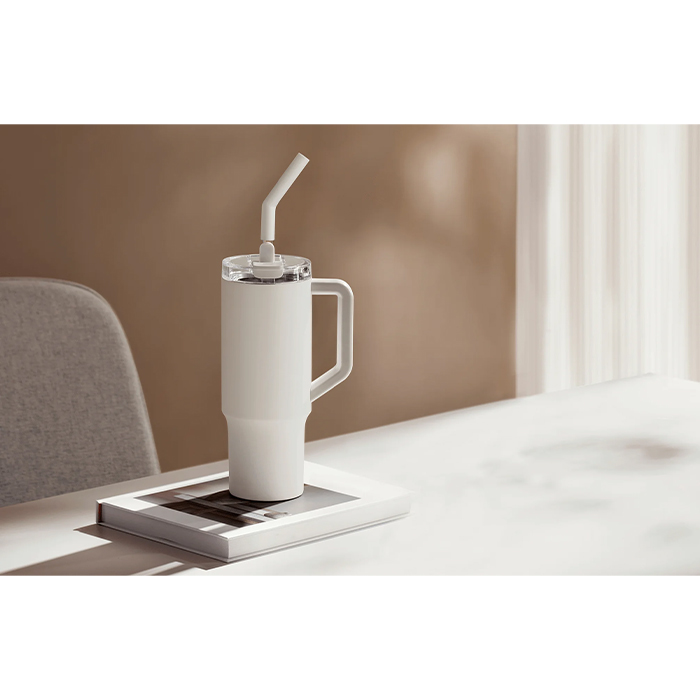 Xiaomi Straw Mug 1L | 316L Stainless Steel Insulated Bottle | Tritan Straw | 3 Drinking Modes | Hot & Cold Retention | Model 60321