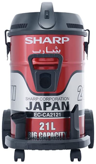 Sharp 2100W Barrel Canister Vacuum Cleaner (EC-CA2121-Z) – Dry Type | Red Finish | Powerful Suction