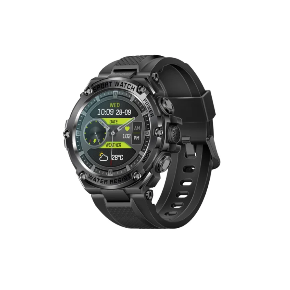 PROMATE XWATCH-R19.BLACK 1.53" Round Screen Fitness Tracker Smartwatch with BT Calling