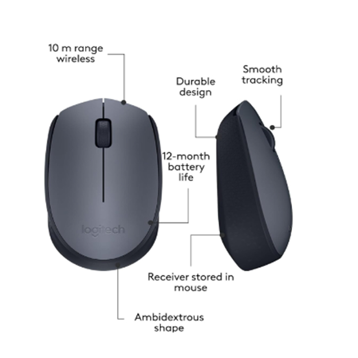 Logitech M170 Wireless Mouse – Reliable 2.4GHz Wireless Optical Mouse - Image 2
