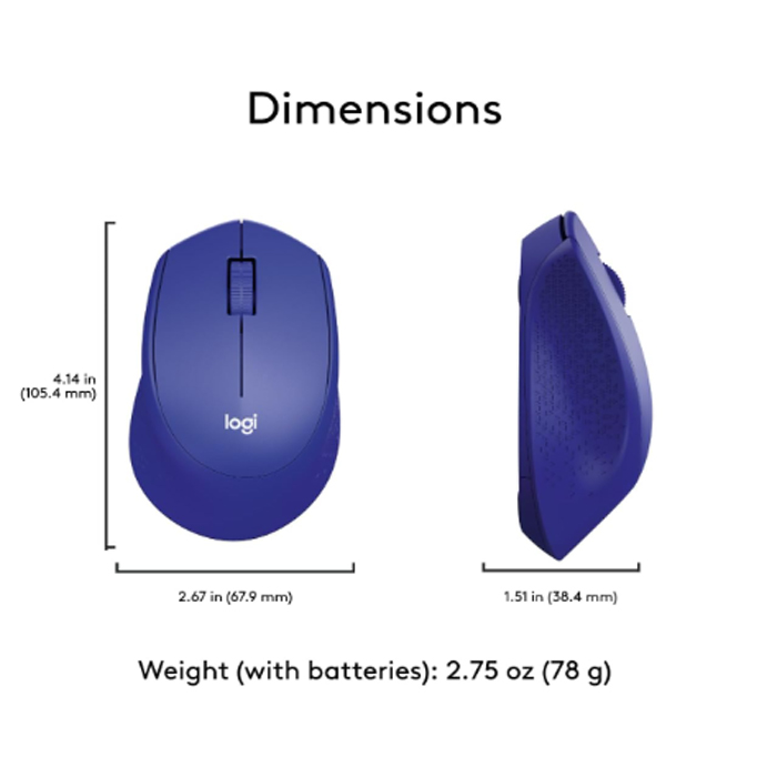 Logitech M280 Wireless Mouse – Blue | 2.4GHz Wireless - Image 5