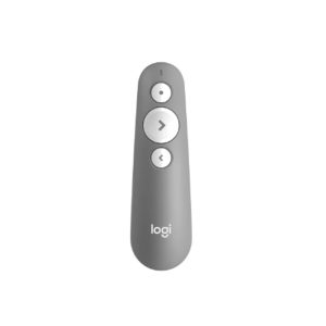 Logitech R500s Laser Presentation Remote – Mid Grey | Bluetooth & USB Receiver | Laser Pointer | 2 Years Warranty